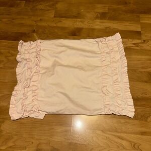 Beddy's Pink Pillow Sham with Ruffles‎ Teen Dorm Bedding Cute Girly Decor